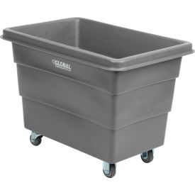 GoVets™ Plastic Bulk Box Truck 8 Bushel Direct Mount Base Gray 313GY800