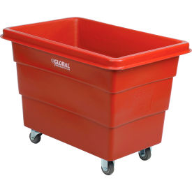GoVets™ Plastic Bulk Box Truck 8 Bushel Direct Mount Base Red 313RD800