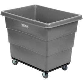 GoVets™ Plastic Bulk Box Truck 12 Bushel Steel Chassis Base Gray 314GY800