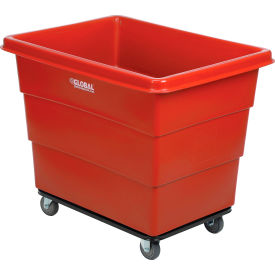 GoVets™ Plastic Bulk Box Truck 12 Bushel Steel Chassis Base Red 314RD800