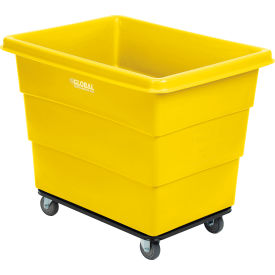 GoVets™ Plastic Bulk Box Truck 12 Bushel Steel Chassis Base Yellow 314YL800
