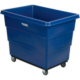 GoVets™ Plastic Bulk Box Truck 16 Bushel Steel Chassis Base Blue 315800