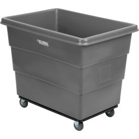 GoVets™ Plastic Bulk Box Truck 16 Bushel Steel Chassis Base Gray 315GY800