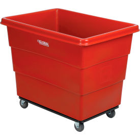 GoVets™ Plastic Bulk Box Truck 16 Bushel Steel Chassis Base Red 315RD800