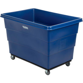 GoVets™ Plastic Bulk Box Truck 20 Bushel Steel Chassis Base Blue 316800