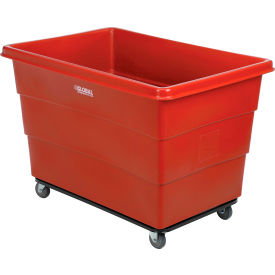 GoVets™ Plastic Bulk Box Truck 20 Bushel Steel Chassis Base Red 316RD800