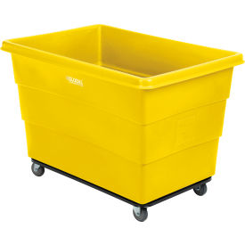 GoVets™ Plastic Bulk Box Truck 20 Bushel Steel Chassis Base Yellow 316YL800