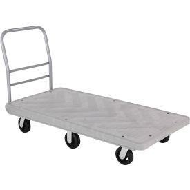 GoVets™ Structural Foam 60x30 Plastic Deck Platform Truck - 6 Wheels - 2500 Lb. Cap. 438241