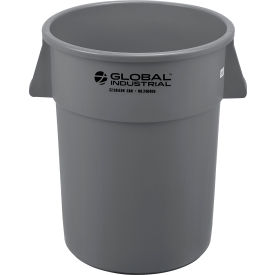GoVets™ Plastic Trash Can 32 Gallon Gray 460GY240