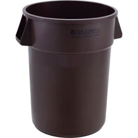 GoVets™ Plastic Trash Can 44 Gallon Brown 462BN240