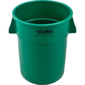 GoVets™ Plastic Trash Can - 55 Gallon Green 464GN240