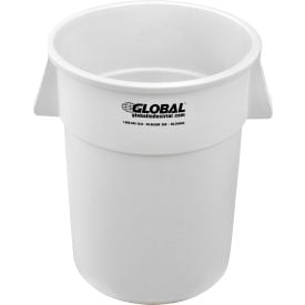 GoVets™ Plastic Trash Can - 55 Gallon White 464WH240