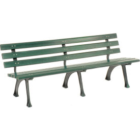 GoVets™ 6' Park Bench w/ Backrest Green 126240