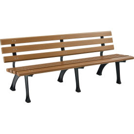 GoVets™ 6' Park Bench w/ Backrest Tan 126TN240