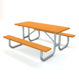 GoVets™ 6' Rectangular Picnic Table Recycled Plastic Cedar 528695