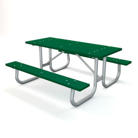 GoVets™ 6' Rectangular Picnic Table Recycled Plastic Green 550695