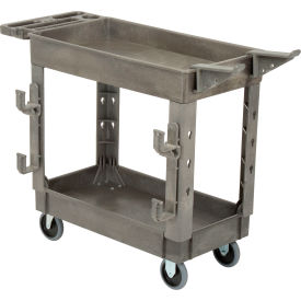 GoVets™ Tray Top Utility Cart w/2 Shelves 500 lb. Cap 38