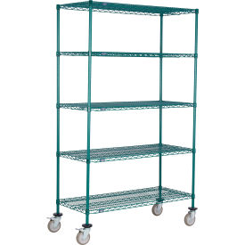 Nexel® 5 Shelf Truck Poly-Green 24