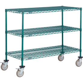 Nexel® 3 Shelf Truck Poly-Green 72