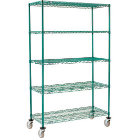 Nexel® 5 Shelf Truck Poly-Green® 60