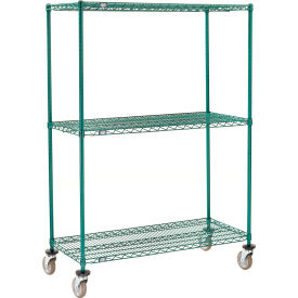 Nexel® 3 Shelf Truck Poly-Green® 36