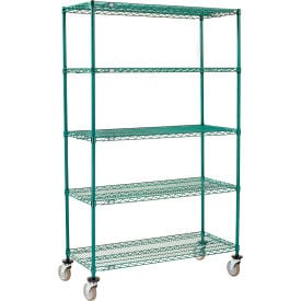 Nexel® 5 Shelf Truck Poly-Green® 42