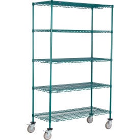 Nexel® 5 Shelf Truck Poly-Green 72