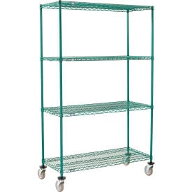 Nexel® 4 Shelf Truck Poly-Green® 54