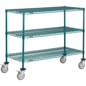 Nexel® 3 Shelf Truck Poly-Green 60