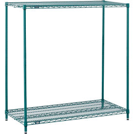 Nexel® 2 Shelf Poly-Green® Wire Shelving Unit Starter 54