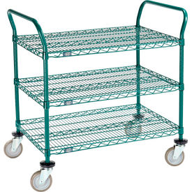 Nexel® 3 Shelf Utility Cart Poly-Green36