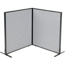 Interion® Freestanding 2-Panel Corner Room Divider 36-1/4