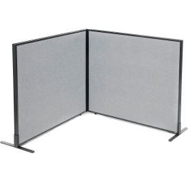 Interion® Freestanding 2-Panel Corner Room Divider 48-1/4