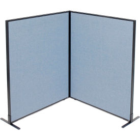 Interion® Freestanding 2-Panel Corner Room Divider 48-1/4