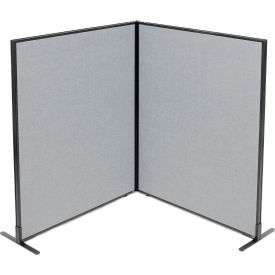 Interion® Freestanding 2-Panel Corner Room Divider 48-1/4