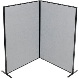Interion® Freestanding 2-Panel Corner Room Divider 48-1/4