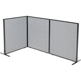 Interion® Freestanding 3-Panel Corner Room Divider 36-1/4