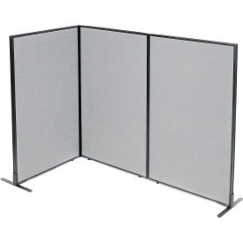Interion® Freestanding 3-Panel Corner Room Divider 36-1/4