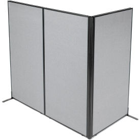 Interion® Freestanding 3-Panel Corner Room Divider 36-1/4