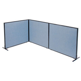 Interion® Freestanding 3-Panel Corner Room Divider 48-1/4
