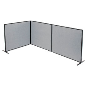 Interion® Freestanding 3-Panel Corner Room Divider 48-1/4