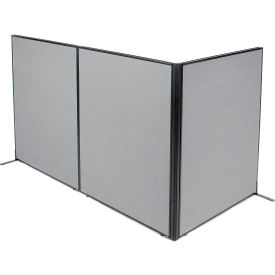 Interion® Freestanding 3-Panel Corner Room Divider 48-1/4