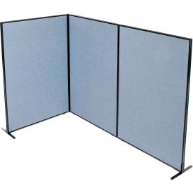 Interion® Freestanding 3-Panel Corner Room Divider 48-1/4