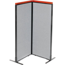 Interion® Deluxe Freestanding 2-Panel Corner Room Divider 24-1/4