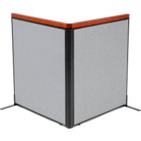 Interion® Deluxe Freestanding 2-Panel Corner Room Divider 36-1/4