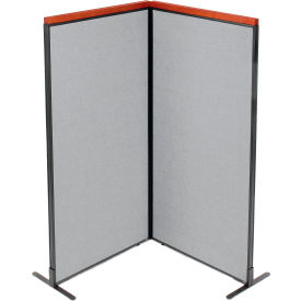 Interion® Deluxe Freestanding 2-Panel Corner Room Divider 36-1/4