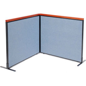 Interion® Deluxe Freestanding 2-Panel Corner Room Divider 48-1/4