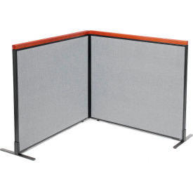 Interion® Deluxe Freestanding 2-Panel Corner Room Divider 48-1/4