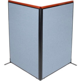 Interion® Deluxe Freestanding 2-Panel Corner Room Divider 48-1/4