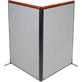 Interion® Deluxe Freestanding 2-Panel Corner Room Divider 48-1/4